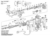 Bosch 0 601 125 703  Drill 220 V / Eu Spare Parts